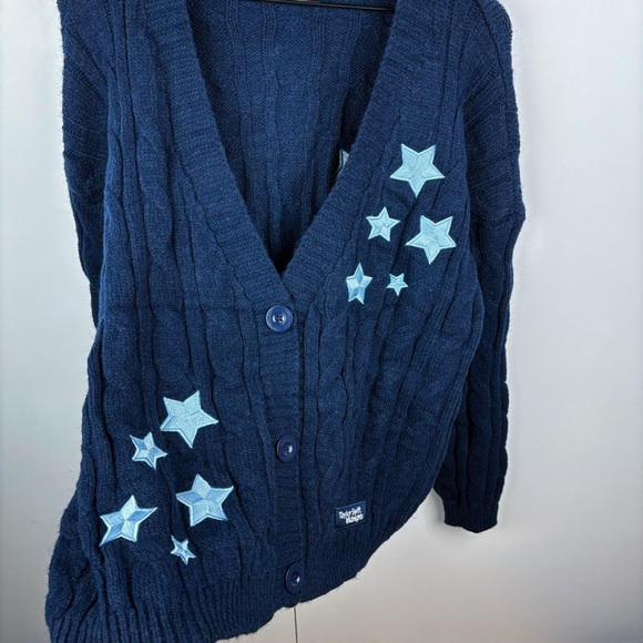 Taylor Swift Midnights Cardigan Sweater NEW Medium Large M/L Navy Blue Stars - Picture 10 of 11